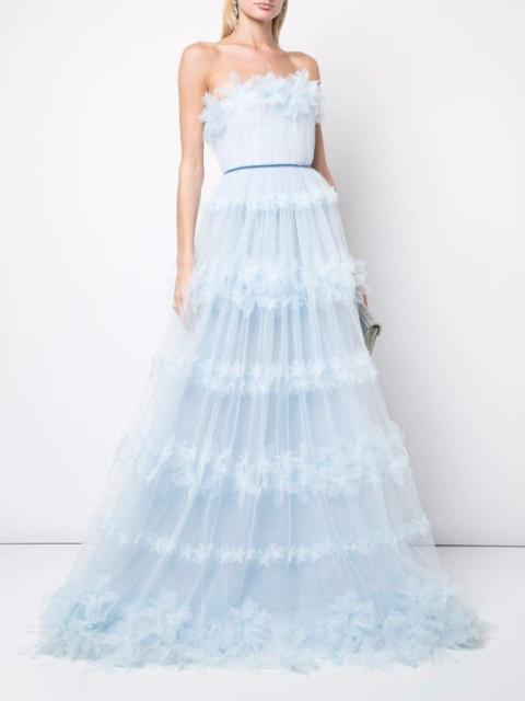 Marchesa 3D FLORAL TULLE BALLGOWN
