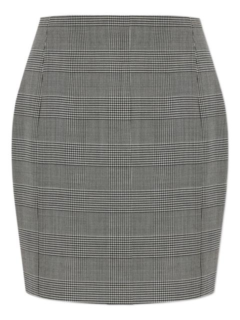 Balmain checked mini skirt