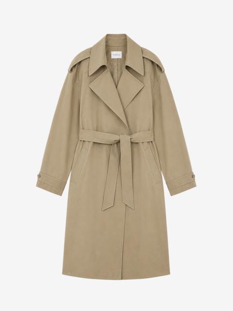 The Frankie Shop Esben Cotton Trench Coat - Light Taupe