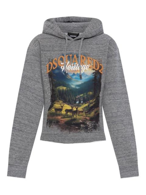 DSQUARED2 landscape-print hoodie