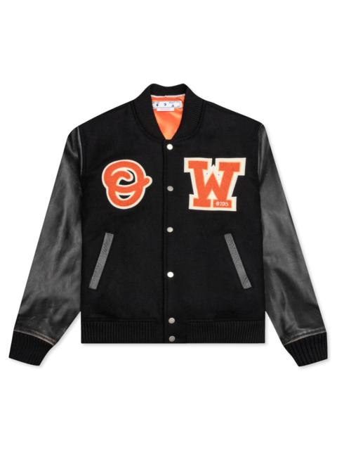 Off-White 패치 워크 varsity 재킷