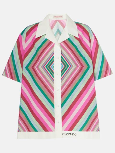 Valentino stripe-print cotton shirt