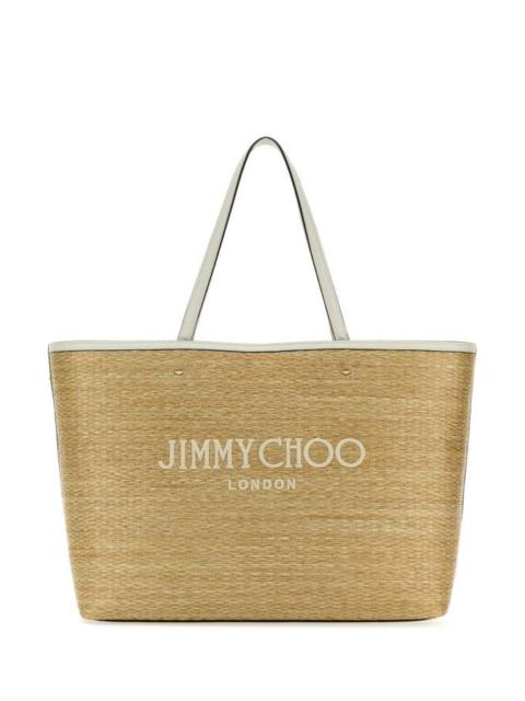 JIMMY CHOO Raffia Marli/S shopping bag