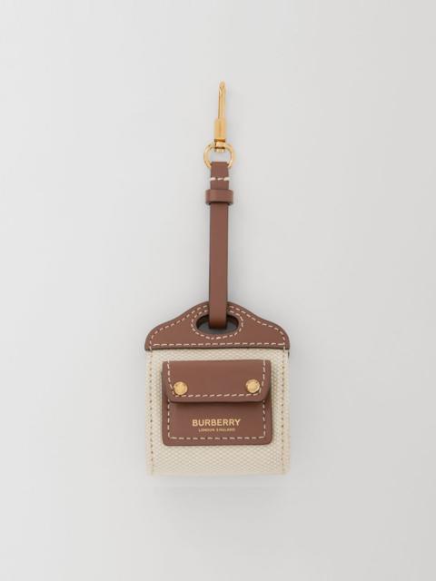 Burberry Two-tone Leather and Canvas AirPods Case