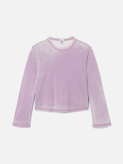 RE/DONE Hanes Long Sleeve Boxy Tee - Baby Violet