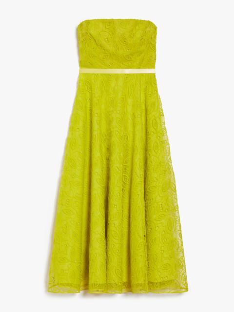 Max Mara STECCA Embroidered organza bustier dress