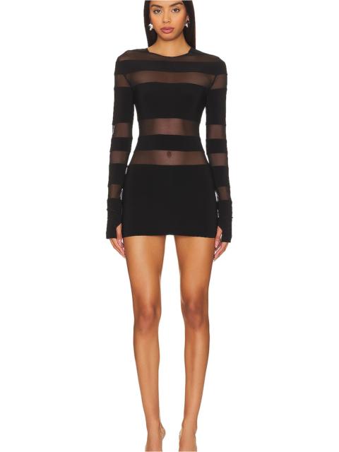 NORMA KAMALI Spliced Long Sleeve Pickleball Dress