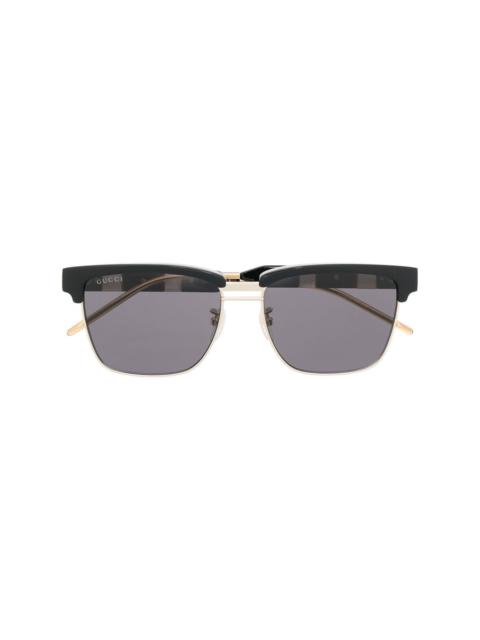 GUCCI 정연한 금속과 아세테이트 sunglasses
