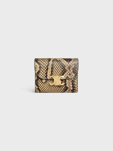 CELINE Small Flap Wallet TRIOMPHE IN Python