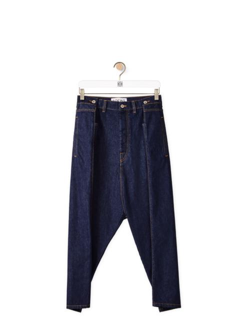 Loewe Cropped low crotch jeans in cotton