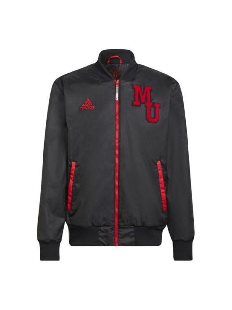 adidas limited Manchester United Soccer/Football logo Sports Jacket Black H63994