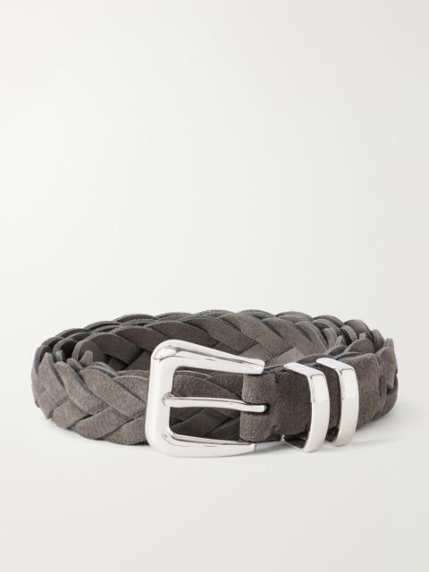 Brunello Cucinelli 2.5cm Woven Suede Belt