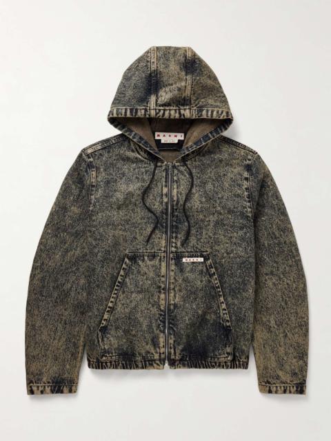 Marni Bleached Denim Hooded Jacket