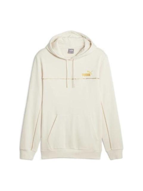 PUMA Luxe Crew Embroidered Logo Sports hoodie 'Beige' 680141-87