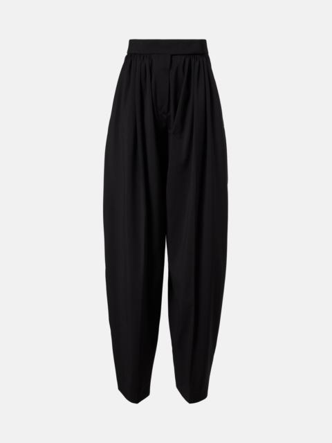 Sportmax Virgin wool pleated balloon pants