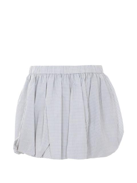 ELEH elasticated-waistband checked mini skirt
