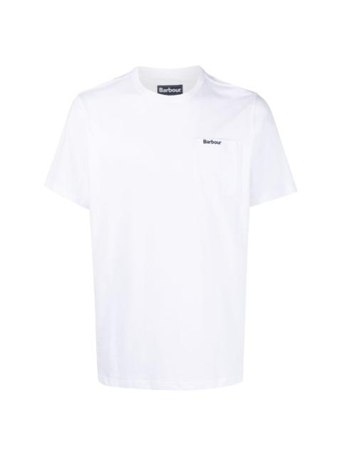 logo-print chest-pocket T-shirt