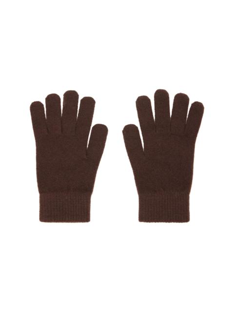 Yves Salomon Brown Cashmere Gloves