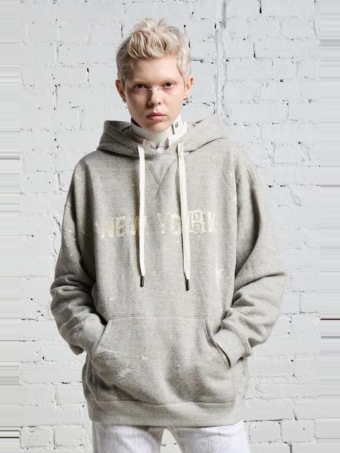 R13 R13 NEW YORK HOODIE - HEATHER GREY