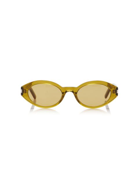 SAINT LAURENT Cat-Eye Acetate Sunglasses green