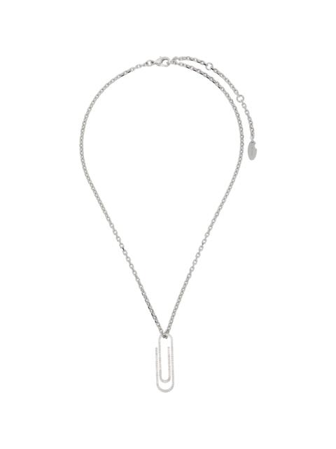 Off-White Paperclip Strass Necklace