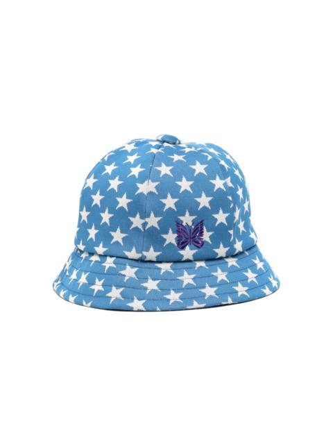 star-print bucket hat