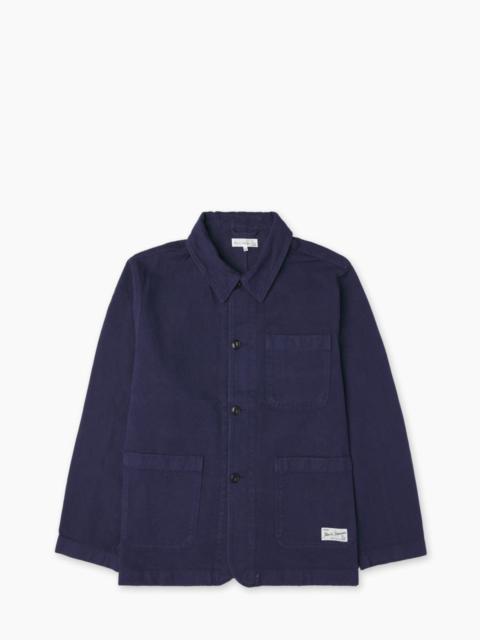 Merz b. Schwanen MERZ B. SCHWANEN JKT05 BROKEN TWILL JACKET INK BLUE