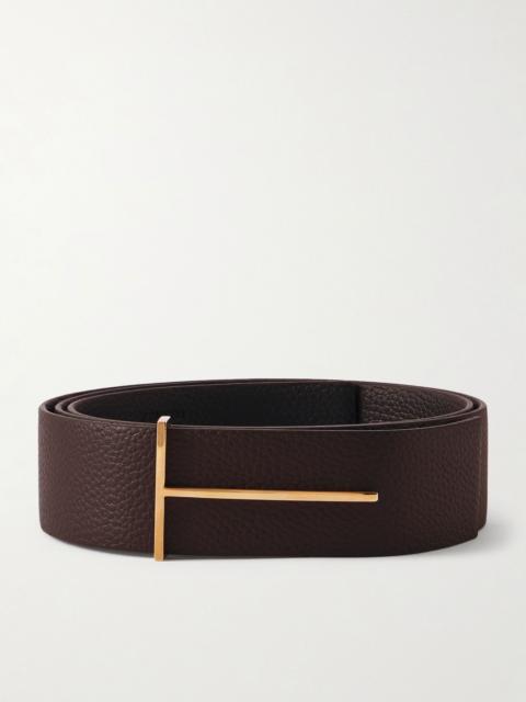 TOM FORD 4cm Full-Grain Leather Belt Brown