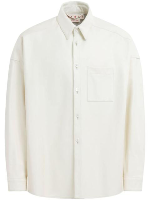 Marni long-sleeve leather shirt