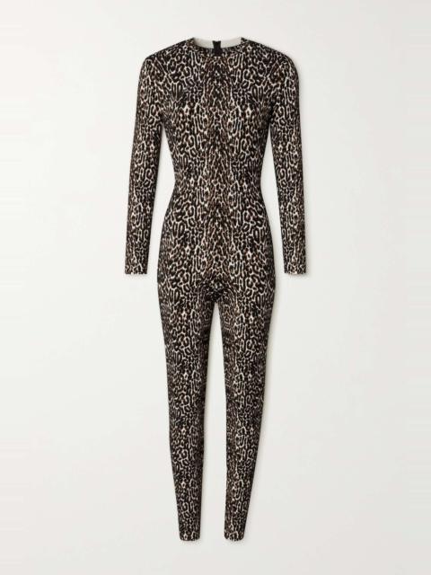 Alaïa Leopard jacquard-knit jumpsuit