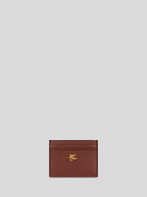 Etro LEATHER CREDIT CARD HOLDER WITH PEGASO