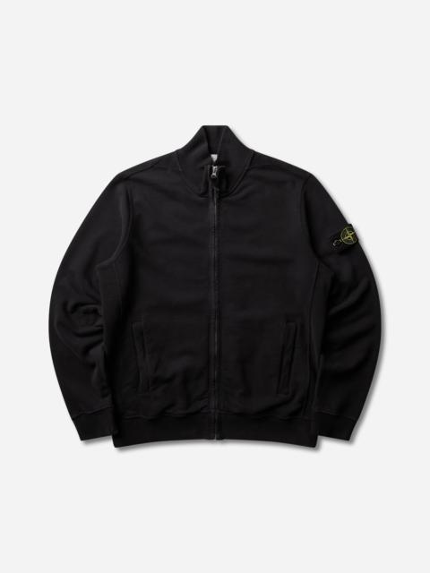 Stone Island Men's Organic Cotton Fleece Full-Zip Sweatshirt Black
