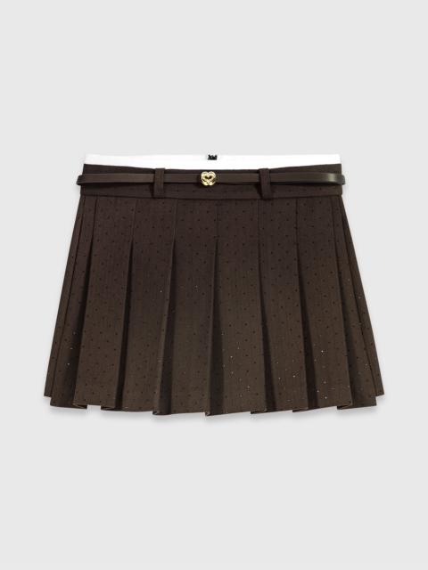 maje Rhinestone tailored skort