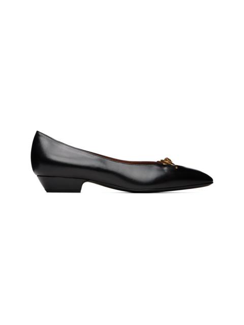 VERSACE Black Ballerina Heels