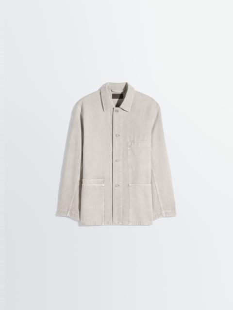 Lemaire UTILITY OVERSHIRT IN SNOW BROKEN TWILL