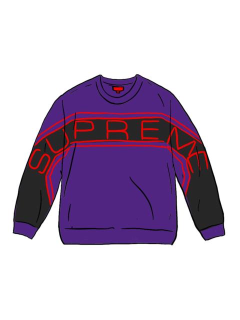 Supreme Supreme Paneled Crewneck (SS21) Purple