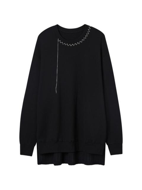 Y's zigzag-topstitch sweatshirt