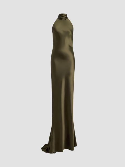 Ralph Lauren Women's Chilton Satin Column Gown - Cypress