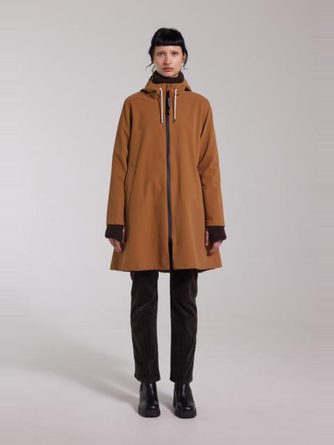 Stutterheim Mosebacke Lightweight Matte Zip Raincoat Cognac