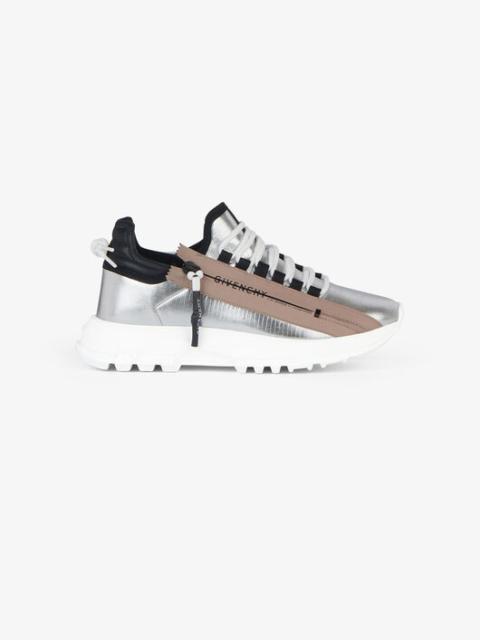 Givenchy SPECTRE LOW RUNNERS SNEAKERS IN METALIZED RIPSTOP WITH ZIP