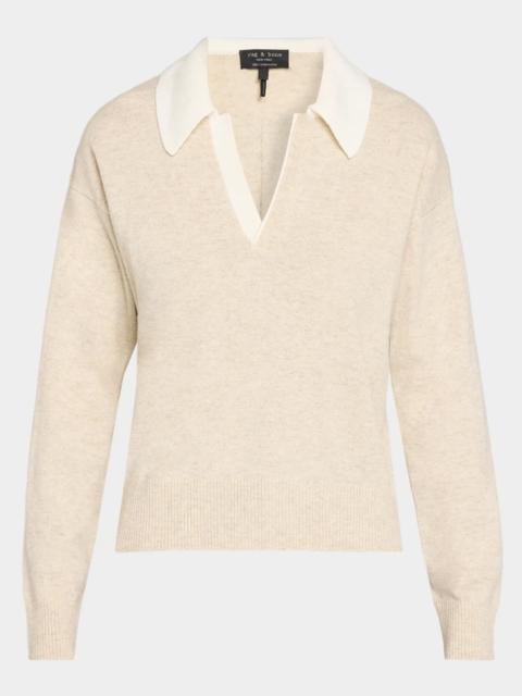 rag & bone Nyla Cashmere Polo Sweater