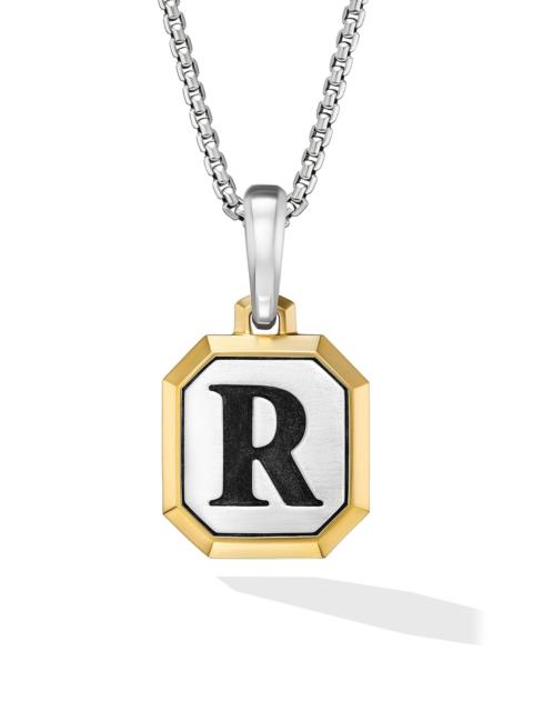 DAVID YURMAN Men's Initial Amulet in Sterling Silver - R Silver