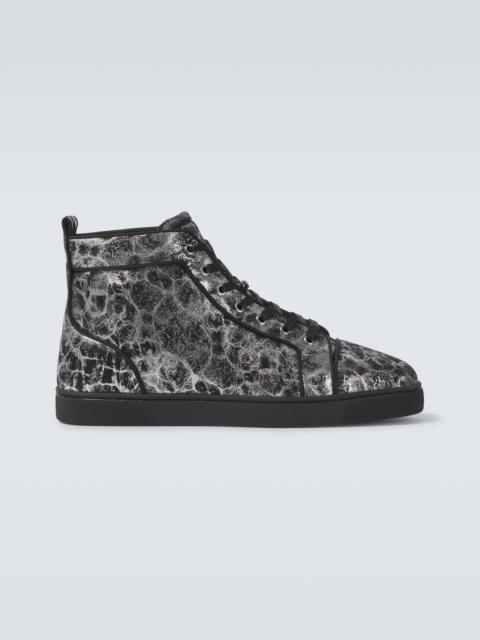 Christian Louboutin Louis printed leather high-top sneakers