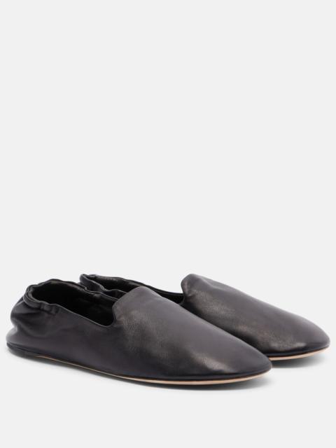 The Row Casa leather slippers