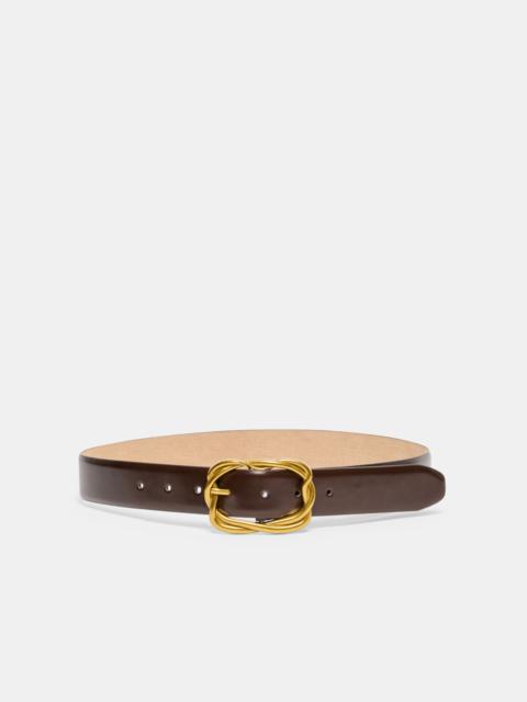 dolce vita BRAIDED BUCKLE BELT MAHOGANY GOLD