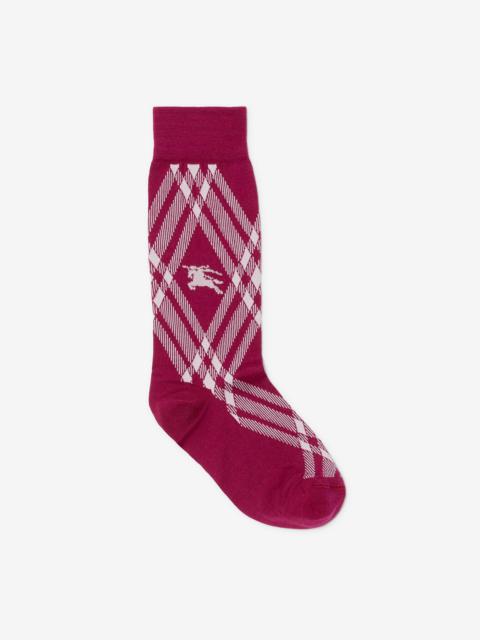 Burberry Check Cotton Blend Socks