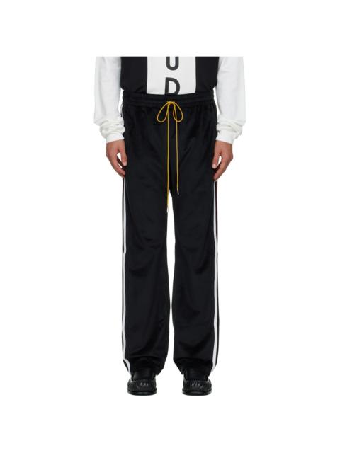 Rhude Black Mancino Velour Track Pants