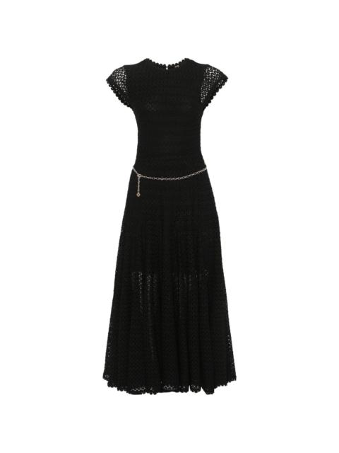 maje lace midi dress