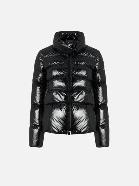 PINKO PADDED CRYSTAL NYLON PEA COAT