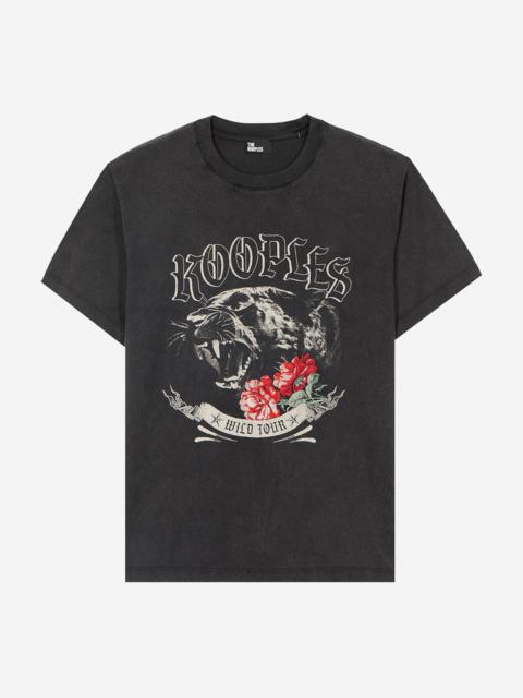 The Kooples T-SHIRT WITH BLACK SCREEN PRINT